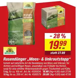 toom Baumarkt Neudorff rasendünger moos- & unkrautstopp Angebot