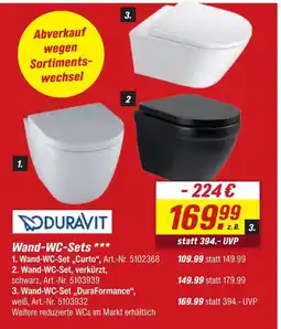toom Baumarkt Duravit wand-wc-set curto Angebot