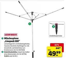 Hagebau Leifheit wäschespinne linopush 500 Angebot