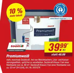 toom Baumarkt Toom premiumweiß Angebot