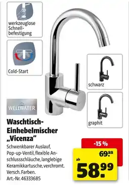 Hagebau Wellwater waschtisch-einhebelmischer „vicenza“ Angebot