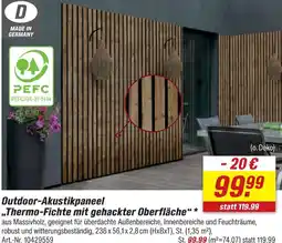 toom Baumarkt Outdoor-akustikpaneel „thermo-fichte mit gehackter oberfläche“ Angebot