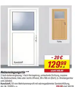 toom Baumarkt Nebeneingangstür kunststoff Angebot