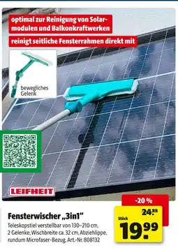 Hagebau Leifheit fensterwischer „3in1“ Angebot