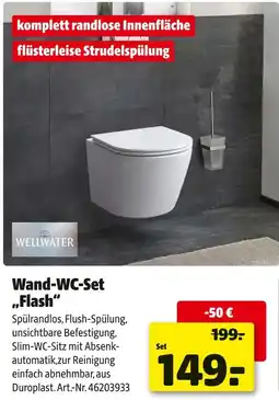 Hagebau Wellwater wand-wc-set flash Angebot