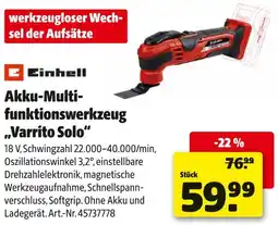 Hagebau Einhell akku-multifunktionswerkzeug varrito solo Angebot