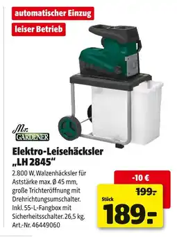 Hagebau Mr. gardener elektro-leisehäcksler lh 2845 Angebot