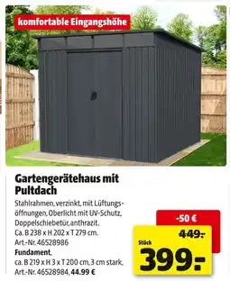 Hagebau Gartengerätehaus mit pultdach Angebot