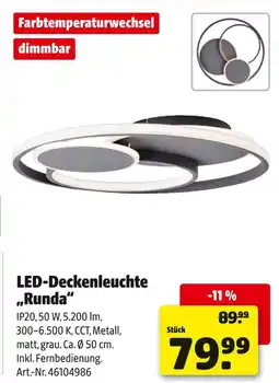Hagebau Led-deckenleuchte runda Angebot