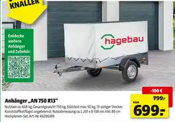 Hagebau Hagebau anhänger „an 750 r13“ Angebot