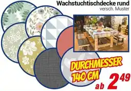 CENTERSHOP Wachstuchtischdecke rund Angebot