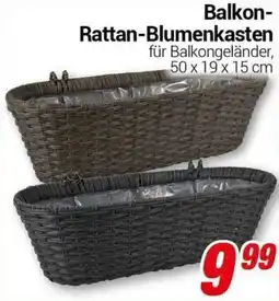 CENTERSHOP Balkon Rattan-Blumenkasten Angebot