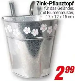 CENTERSHOP Zink-Pflanztopf Angebot