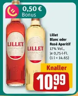 REWE Lillet Blanc oder Rosé Aperitif Angebot