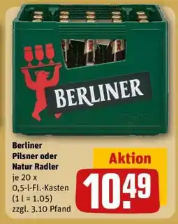 REWE Berliner Pilsner oder Natur Radler Angebot