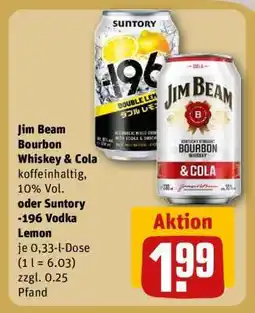 REWE JIM BEAM Bourbon Whiskey & Cola Angebot