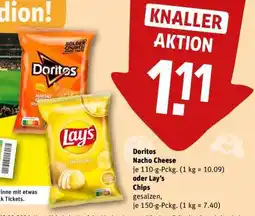 REWE Doritos Nacho Cheese oder Lay’s Chips Angebot