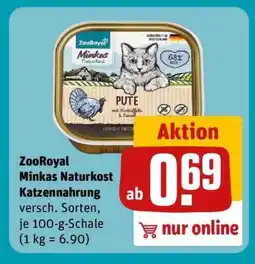 REWE ZooRoyal Minkas Naturkost Katzennahrung Angebot