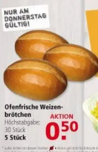 Multi Markt Ofenfrische Weizenbrötchen Angebot