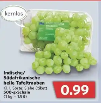 Combi Indische/Südafrikanische helle Tafeltrauben 500g Angebot