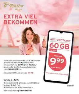 Tchibo Tchibo MOBIL AKTIONSTARIF 60 GB inkl. 5G Angebot