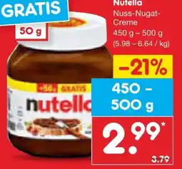 Netto Marken-Discount Ferrero Nutella Nuss-Nugat Creme Angebot