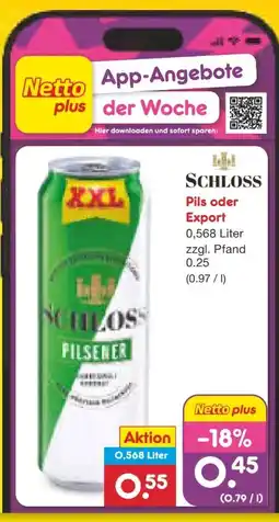 Netto Marken-Discount Schloss Pilsener XXL Angebot
