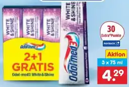 Netto Marken-Discount Odol-Med 3 Zahncreme White & Shine Angebot