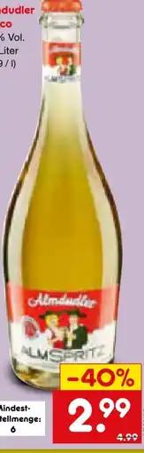 Netto Marken-Discount Almdudler Almspritz Secco Angebot