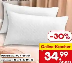Netto Marken-Discount Juskys Kopfkissen Angebot