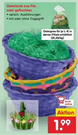 Netto Marken-Discount Filz-Osterkörbche Angebot