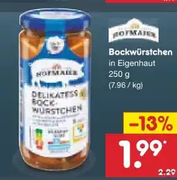 Netto Marken-Discount Hofmaier Bockwürstchen Angebot