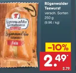 Netto Marken-Discount Rügenwalder Mühle Teewurst Angebot