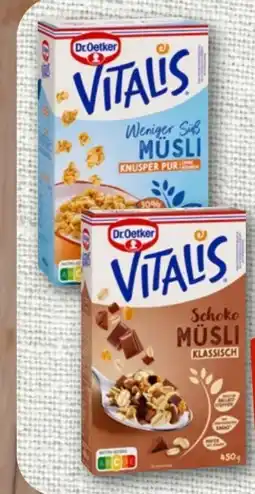 nahkauf Dr. Oetker Vitalis Weniger Süß Müsli Angebot