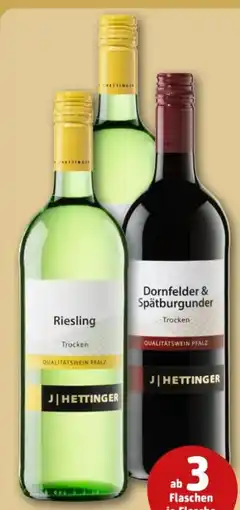 REWE Center J. Hettinger Riesling Angebot