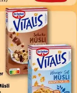 REWE Center Dr. Oetker Vitalis Knusper Müsli Schoko Angebot