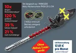 Lidl Parkside Performance Akku-Heckenschere PPAHS 40 A1 Angebot