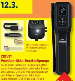 Lidl Crivit Akku­ Druckluftpumpe Angebot