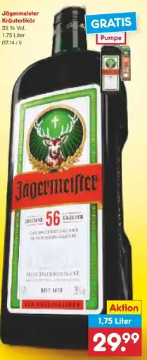 Netto Marken-Discount Jägermeister Kräuterlikör Angebot