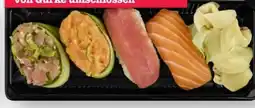 Scheck-in-Center Sushi Lachs-Thunfisch Nigiri & Gunkan Angebot