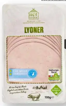 Scheck-in-Center Hofglück Lyoner Angebot