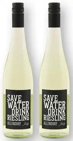 Scheck-in-Center Allendorf Save Water Drink Riesling Dry Angebot