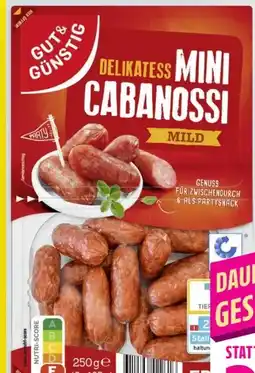 Scheck-in-Center Gut & Günstig Delikatess Mini Cabanossi mild Angebot
