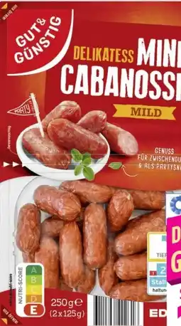 Edeka Gut & Günstig Delikatess Mini Cabanossi mild Angebot
