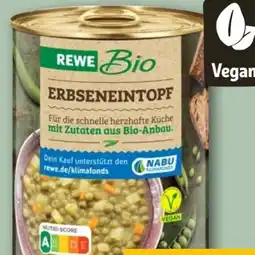REWE Center Rewe Bio Bio-Erbseneintopf Angebot