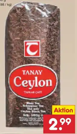 Netto Marken-Discount Tanay Ceylon Schwarztee Angebot