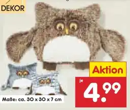 Netto Marken-Discount Dekor Eulenkissen Angebot
