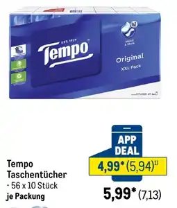 METRO Tempo Taschentücher Angebot