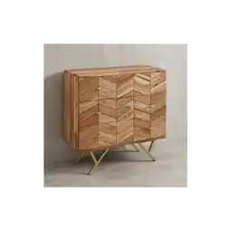 Netto Marken-Discount KADIMA DESIGN Rustikales Sideboard mit außergewöhnlichem Muster, Akazie Massivholz, Landhausstil Angebot