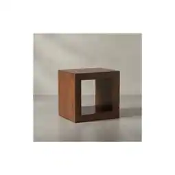 Netto Marken-Discount KADIMA DESIGN Sheesham Holz Standregal/Beistelltisch: Geradlinig, Handgefertigt, 44x44x33 cm Angebot